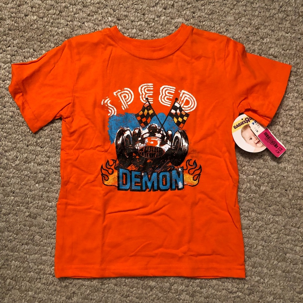 ❤️ 4/$20 NWT Boys Speed Demon T-Shirt w/ Race Car
